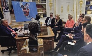 טראמפ וגרינלנד (צילום: רשתות חברתיות לפי סעיף 27א)