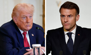 מקרון, טראמפ (צילום: AP)