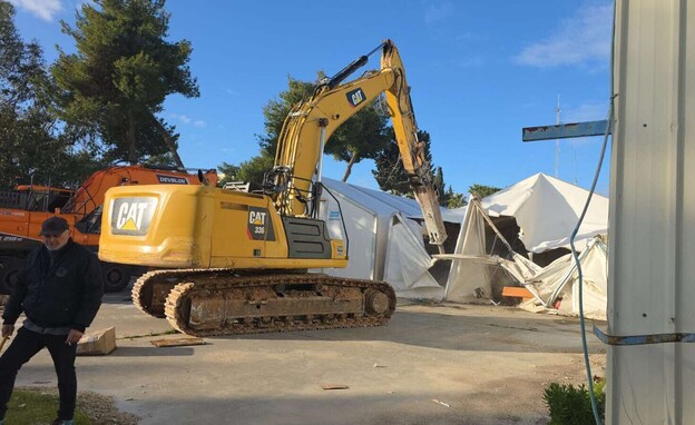פינוי מתחם אונר"א בגבעת התחממושת בירושלים (צילום: רשות מקרקעי ישראל)