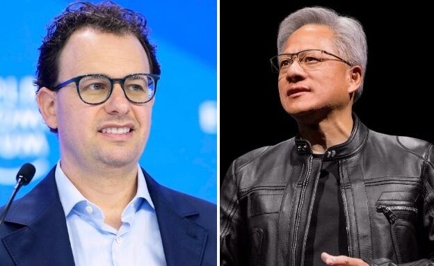 דאריו אמדיי וג'נסן הואנג (צילום: AP/אנבידיה)