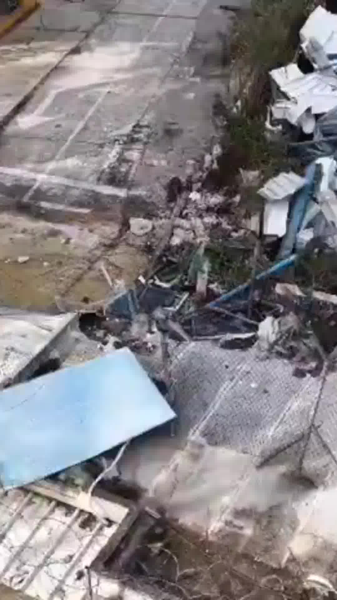 כך נראה הבוקר מתחם אונר"א בירושלים לאחר שנהרס אתמול