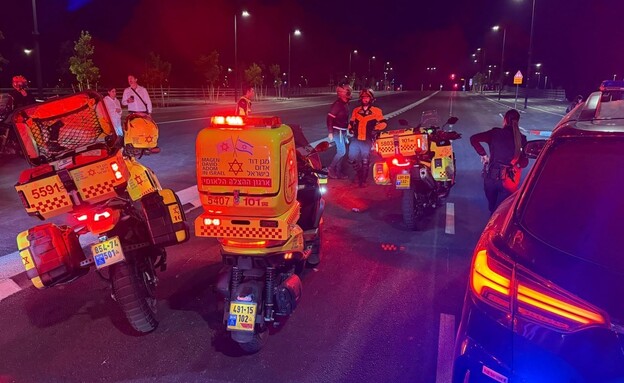 זירת התאונה בראשון לציון שבה נהרגה אורפז שירזי