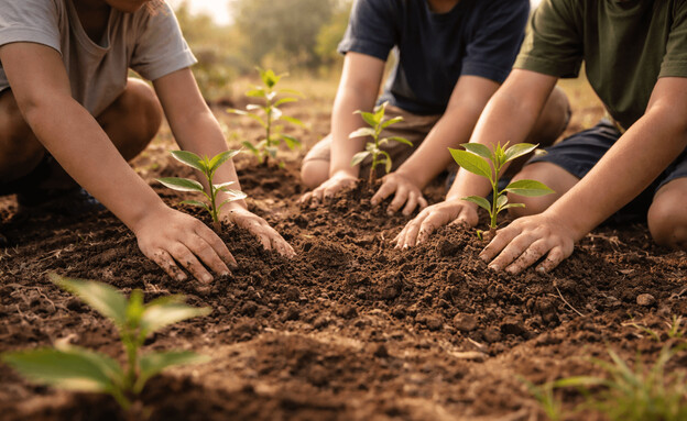 נטיעת שתילים, ט״ו בשבט (הדמיה: mako)