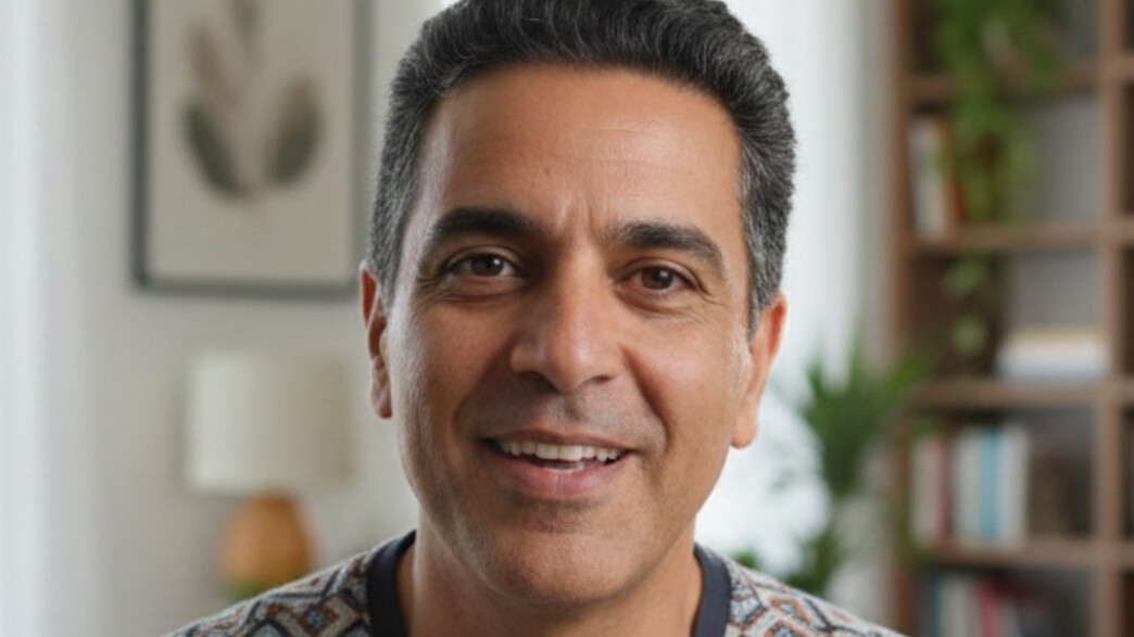 גבר מדבר למצלמה