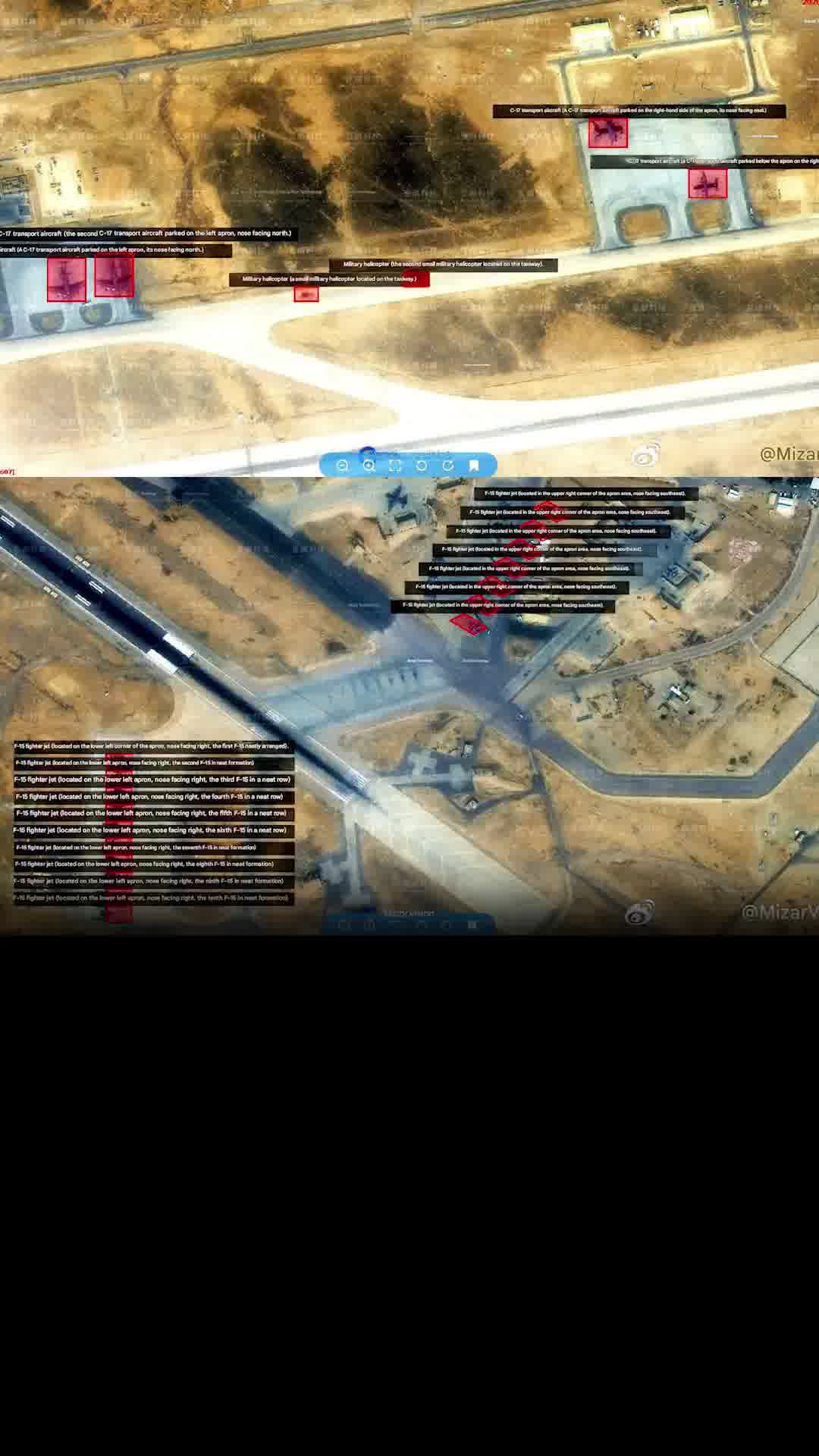 כ-900 ק"מ מאיראן: תיעוד לווין של מטוסי ה-F15 אמריקאים לצד מטוסי תדלוק בירדן