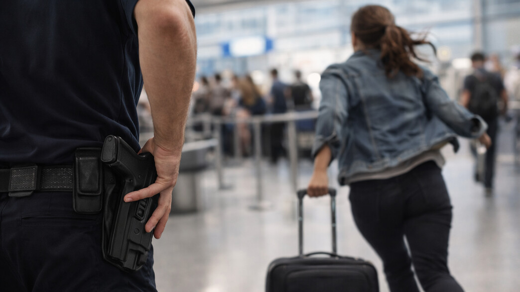 אילוסטרציה - מאבטח בשדה תעופה 