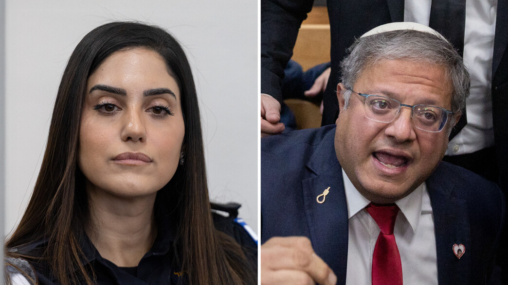 השר איתמר בן גביר ורפ"ק רינת בר בבית המשפט השר איתמר בן גביר ורפ"ק רינת בר בבית המשפט