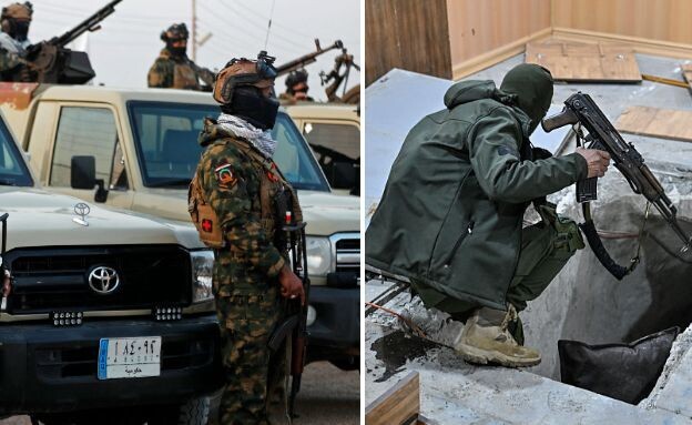 העימותים מעבר לגבול (צילום: AHMAD AL-RUBAYE / AFP | Abdulmonam Eassa / Getty Images)