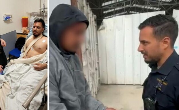 22 חודשים אחרי שפצע אותו: השוטר סגר מעגל עם הגנב (צילום: דוברות המשטרה)