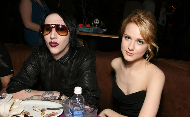 השחקנית אוון רייצ'ל ווד עם הארוס לשעבר מרילין מנסון