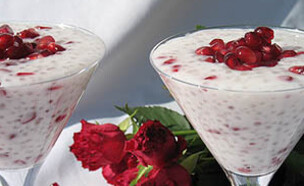 טפיוקה ורימון בקרם קוקוס (צילום: הבלוג של justy99 מבשלת)