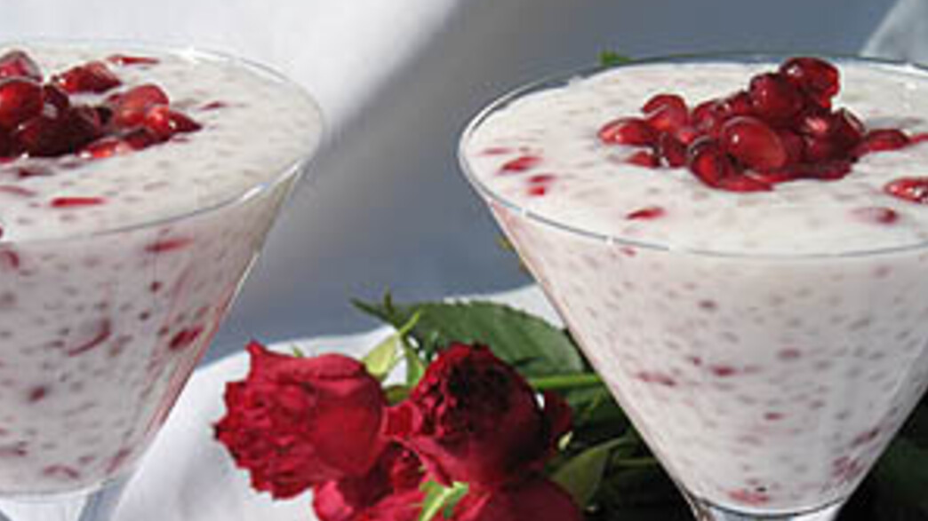 טפיוקה ורימון בקרם קוקוס