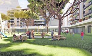 רובע המגורים שדות בבני עי״ש (הדמיה: גושן אדריכלים)