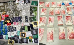 החומרים שנתפסו (צילום: דוברות המשטרה)