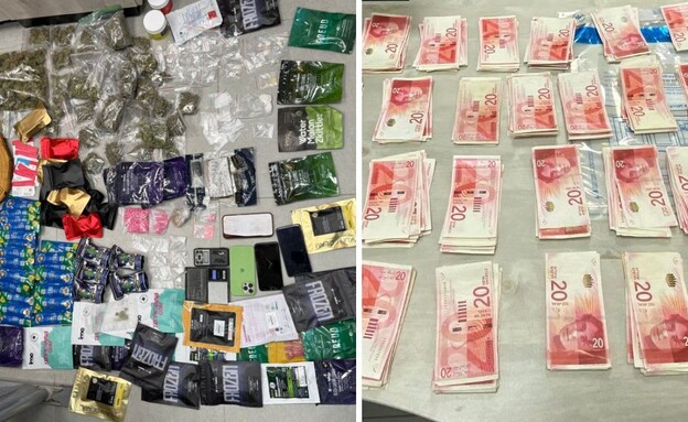 החומרים שנתפסו (צילום: דוברות המשטרה)