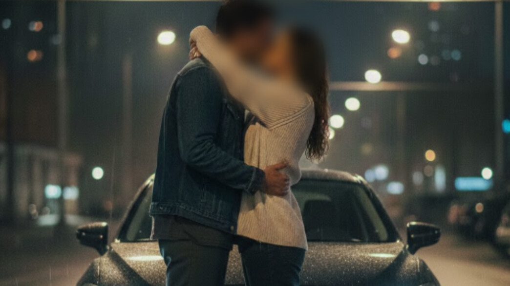 זוג מתנשק זוג מתנשק