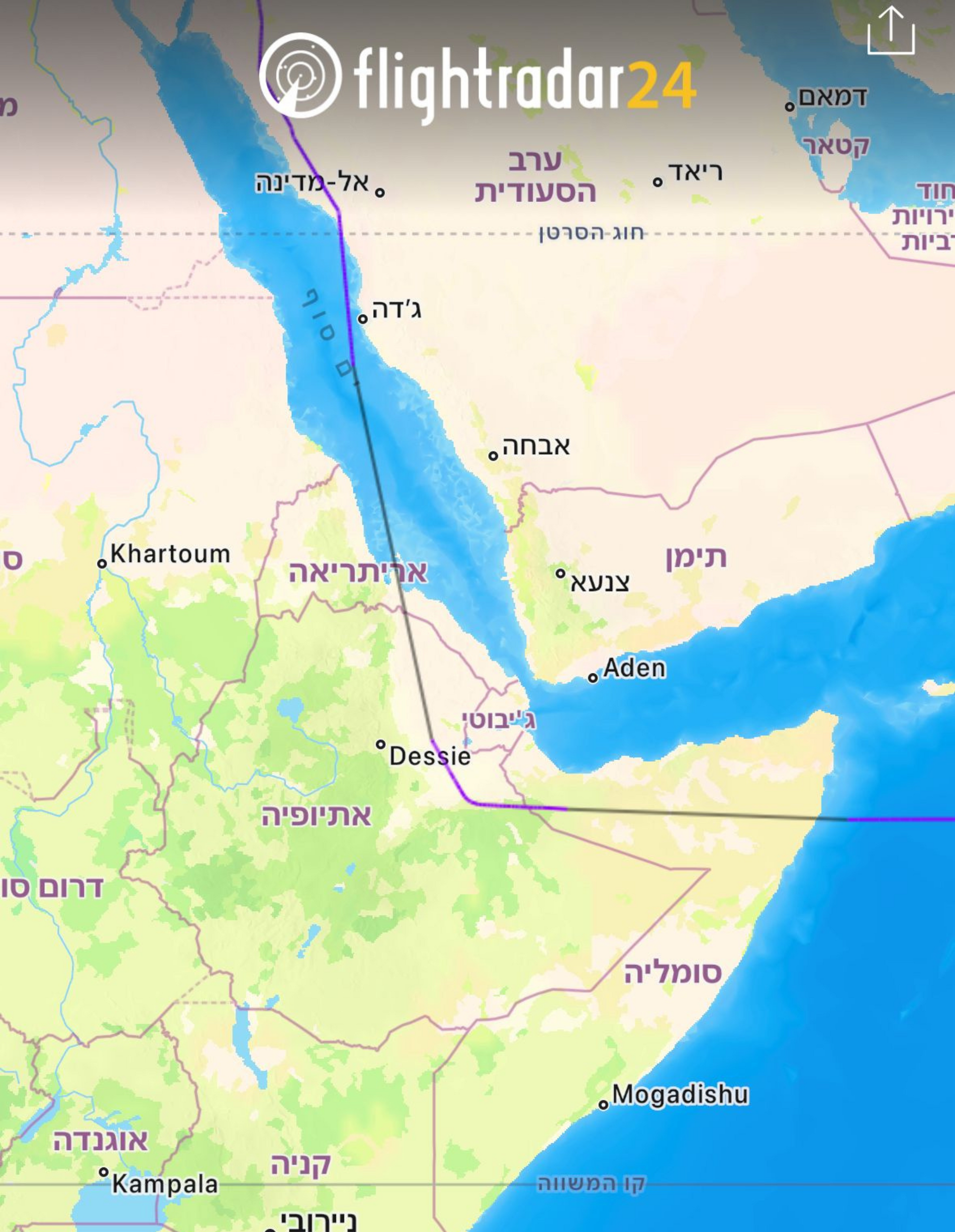 מסלול הטיסה לתאילנד