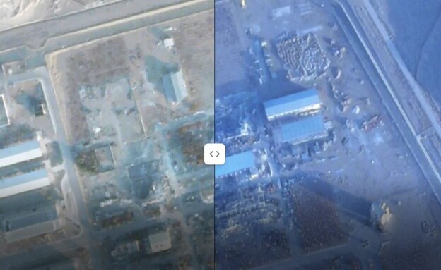 צילומי לוויין חושפים: באיראן בנו גגות מתקני הגרעין (צילום: Ap)