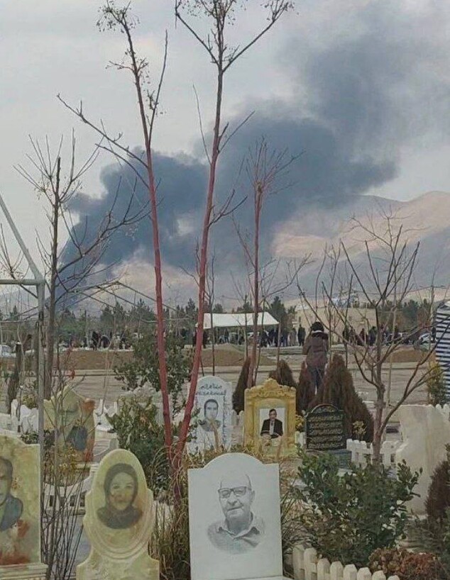 זירת הפיצוץ בכרג', איראן