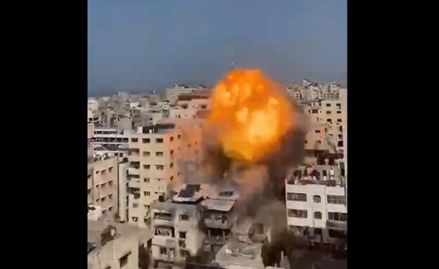 תיעוד מתקיפות ברצועת עזה