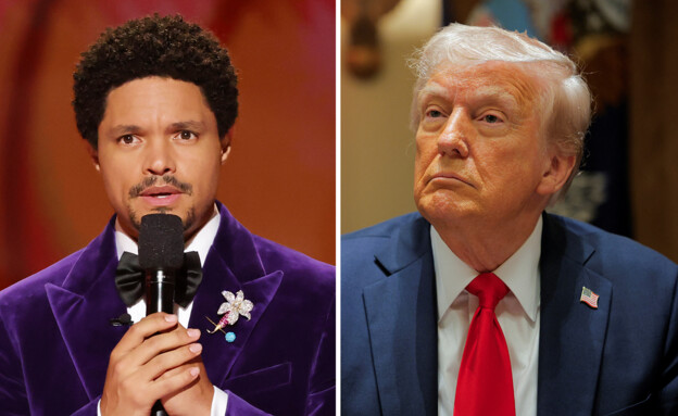 דונלד טראמפ וטרבור נואה (צילום: Kevin Winter / Staff, Getty Images, Reuters) דונלד טראמפ וטרבור נואה (צילום: Kevin Winter / Staff, Getty Images, Reuters)