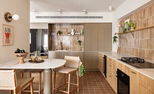 דירת הרופאים בראשלצ מטבח עיצוב ורד בונפיליולי  (צילום: איתי בנית)