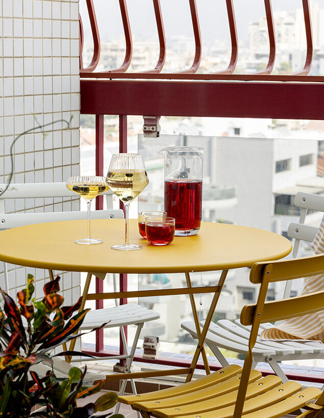 דירת הרופאים בראשלצ מרפסת עיצוב ורד בונפיליולי ג 