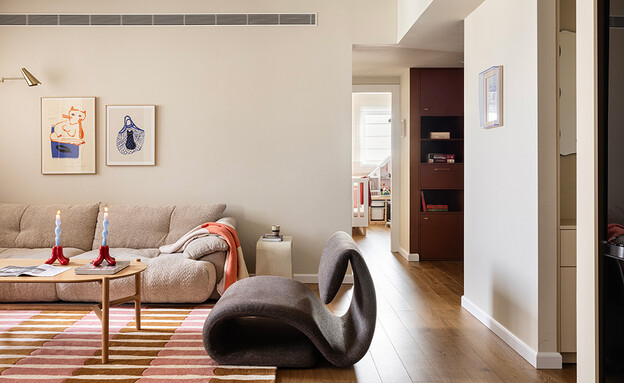 דירת הרופאים בראשלצ סלון ומבט לקוזי נוק 