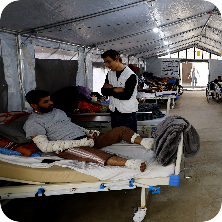 סיום פעילותו של האירגון 'רופאים ללא גבולות' בעזה (צילום: Reuters)