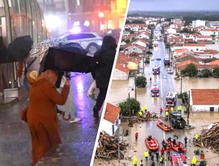 שיטפונות ופינוי תיירים: סערה קשה פוקדת את חופי ספרד ופורטוגל – נמלי התעופה בכוננות