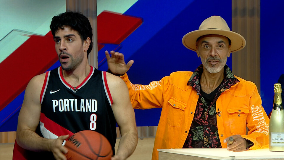 אלי פיניש, אורי לייזרוביץ' (צילום: מתוך "ארץ נהדרת", קשת 12)