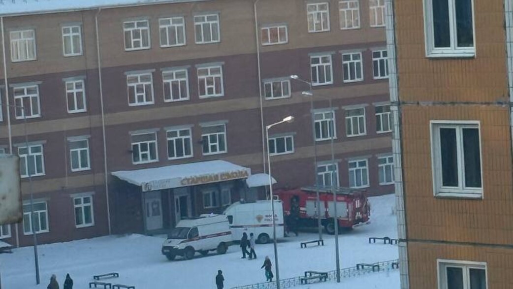 בית הספר שהוצת בעיר קרסנויארסק ברוסיה