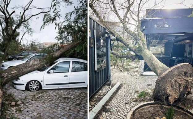 סערה בפורטוגל (צילום: באדיבות המצלמת)