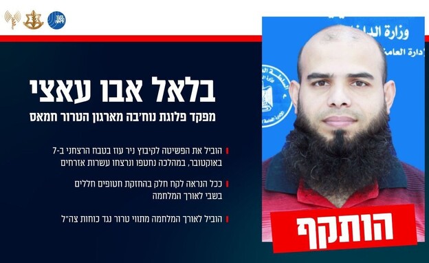 המחבל בלאל אבו עצצי שחוסל על ידי כוחות צה"ל