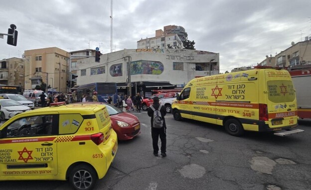 זירת ההתנגשות ברחוב ביאליק ברמת גן