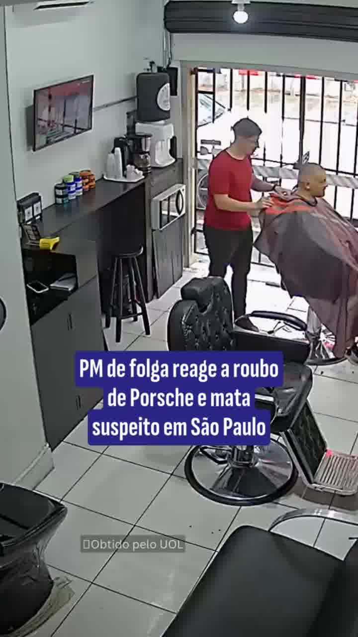 מקובל בסאו פאולו ללכת למספרה עם אקדח בתחתונים. הסיבה לירי: ניסו לגנוב לו את הפורשה