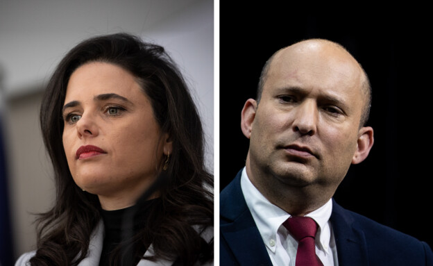 נפתלי בנט, איילת שקד (עיבוד: יונתן זינדל, פלאש/90 )