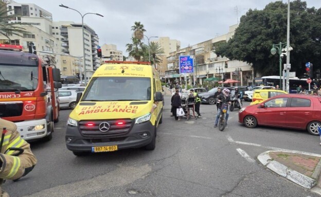 זירת ההתנגשות ברחוב ביאליק ברמת גן
