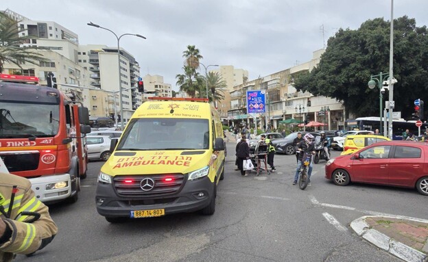 זירת התאונה ברמת גן