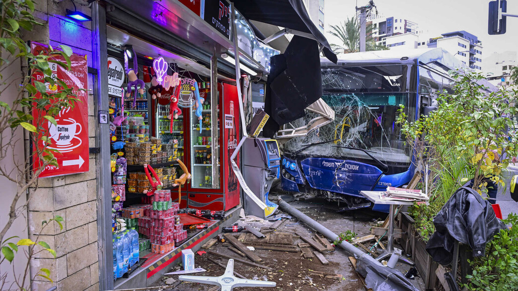 זירת התאונה ברמת גן