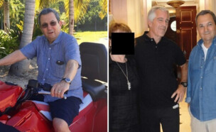 תמונות חדשות של אהוד ברק באי של אפסטין (צילום: visual layer)