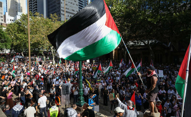 מחאה פרו פלסטינית אוסטרליה הרצוג