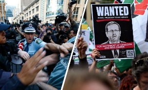 מחאות יצחק הרצוג אוסטרליה (צילום: Darrian Traynor | WILLIAM WEST , getty images)