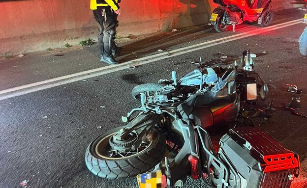 זירת התאונה סמוך למחלף בר אילן