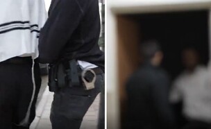 מעצר החשודים (צילום: דוברות המשטרה)