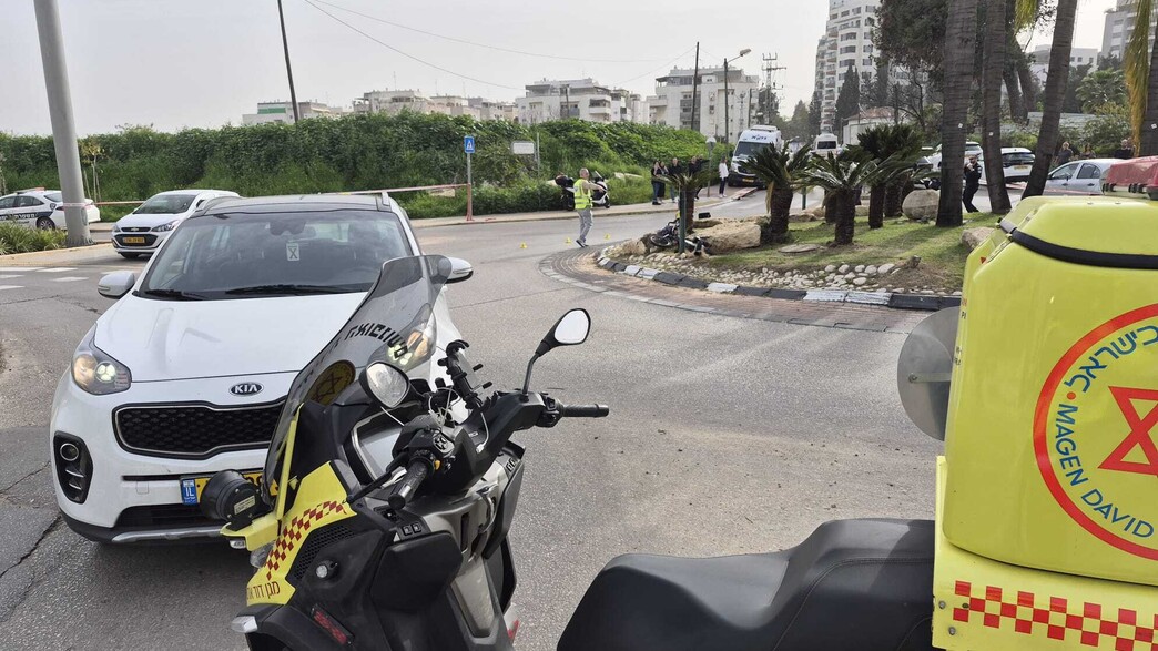 זירת התאונה בהוד השרון