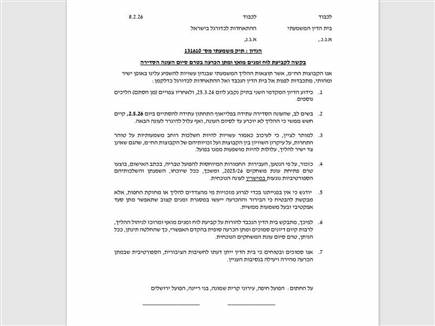 מכתב קבוצות התחתית לכבוד בית הדין