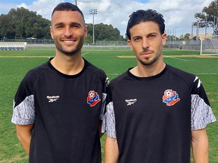 פדידה ורוטמן כבר כאן (באדיבות הפועל חיפה) (צילום: ספורט 5)