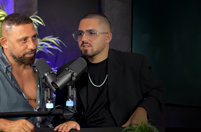 אשר ונהוראי בן עוז (צילום: מתוך מדברים פתוח עם אשר בן עוז ו-PodcaStudio - פודקאסטודיו)