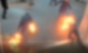 תיעוד ההצתה (צילום: דוברות המשטרה)